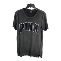 Victorias Secret Pink Womens Shirt Adult Size XS Tee Gray Distressed Norm Core - £15.98 GBP