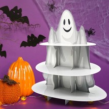 3-Tier Halloween Cupcake Stand Tower Halloween Castle Cake Stand Halloween Round - £20.39 GBP