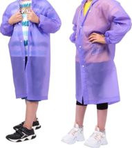 Kids Raincoat Rain Poncho Hooded 2 Pack Purple Fits Most Kids Ages 6 - 13 NEW - £12.66 GBP