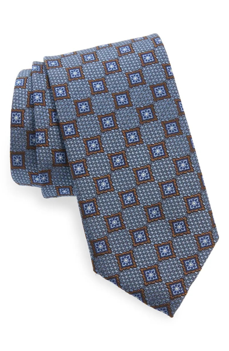 Primary image for Canali Medallion Silk Tie in Light Blue 