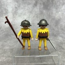 Playmobil Guards/Knights in Brown &amp; Yellow - £7.03 GBP