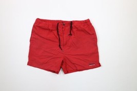 Vtg 90s Nautica Competition Mens Medium Faded Spell Out Above Knee Shorts Red - £30.97 GBP