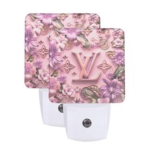 Pink Floral Luxury LED Night Light Set of 2 - $29.95