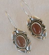 Red oriental silver earrings 1448 thumb200