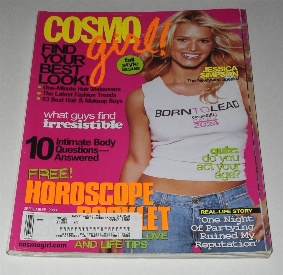 Jessica Simpson Cosmo Girl Magazine Vintage 2003 Who Is The Real Jessica... - $34.99