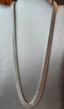 24 Inch Flat Chunky Mesh Chain in 316L Stainless Steel, 17.20 gr. 8mm Wide - £13.59 GBP