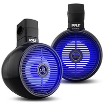 Pyle 6.5&quot; 200W Marine Wakeboard Speakers With Built-in LED Lights - Black - $869.41 MXN