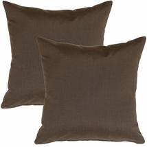 PILLOW DÉCOR Sunbrella Outdoor Pillow, Coal Black, 20&quot;x20&quot; (Set of 2) - Inserts  - $99.95