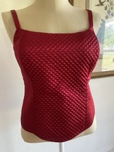 Cacique Lane Bryant Corset Bustier Red Quilted 18 / 20 - £23.57 GBP