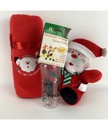 Baby First Christmas Plush Santa Rattle Blanket Nurser Bottle Cribmates ... - €25,54 EUR