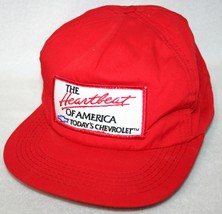Vtg THE HEARTBEAT OF AMERICA TODAY&#39;S CHEVROLET Patch Snapback Hat/Cap US... - $39.59