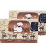 Set of 2 Same Kitchen Plastic Placemats (11&quot;x17&quot;) FAT CHEF BEHIND THE CO... - £10.16 GBP