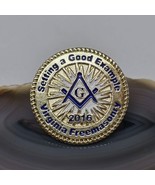 Virginia Freemasonry &quot;Setting a Good Example&quot; James Litten Lapel Pin 2016 - $12.99