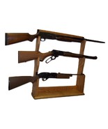 3 Gun Rack for Mantle, Trade Show or Wall - Golden Oak Finish - £86.11 GBP