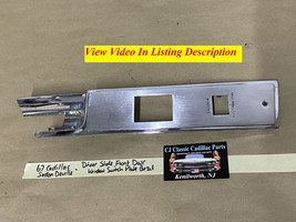 Oem 67 Cadillac Sedan Deville Left Door Panel Window Switch Plate Bezel Trim - $79.19