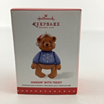Hallmark Keepsake Christmas Ornament Miniature Hanging With Teddy Bear 2015 New - £13.14 GBP