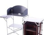 Outdoor Cooking Table, Grill Tables For Outdoor, Portable Aluminum Winds... - $155.94