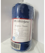 NEW Beautyrest Electric Throw Blanket Soft Micro Mink 52” x 62” Royal Blue - €31,09 EUR