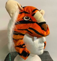 Boys Girls PLUSH FAUX FUR ANIMAL HAT Fleece Lined TIGER Stuffed Head - €14,50 EUR