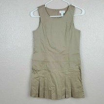 The Children&#39;s Place Girl&#39;s Uniform Sleeveless Dress Size 12 Beige Stretch TE21 - £6.75 GBP