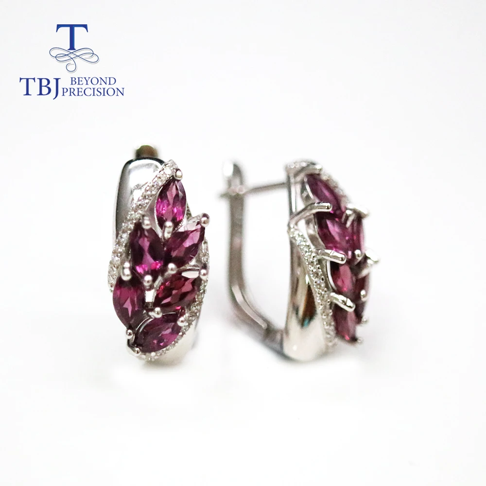  brazil rhodolite garnet clasp earring ring marquise 3 6mm 6ct 925 sterling silver fine thumb200