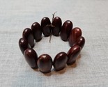 Vintage Large Brown Stone Expandable Bracelet 2.5&#39;&#39; Diameter Stretchy - $6.64