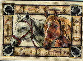 Dimensions Gold Collection Petites EQUINE PAIR Cross Stitch Kit 6848 Vtg 2000 - $7.43