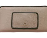 REMOVE Kate Spade Neda beige pebbled leather ZipAround Wallet NWT WLRU49... - $54.44