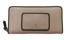 Kate Spade Neda beige pebbled leather ZipAround Wallet NWT WLRU4985 $189 Retail - £43.41 GBP