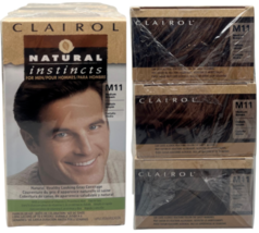 Clairol Natural Instincts Men&#39;s Semi-Permanent Hair Dye Kit Medium Brown... - £15.03 GBP