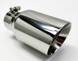 Exhaust Tip 2.50&quot; Inlet 4.00&quot; Outlet 8.00&quot; long WBOSS4008-250-DW-SS Bolt On Slan - £34.77 GBP