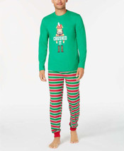 allbrand365 designer Mens Sleepwear Crushed It Stripe Pajama Set 2 Piece... - $37.61