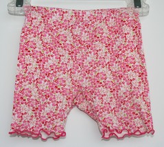 GYMBOREE 6-12 months Pink Floral Shorts 100% Cotton Ruffled edge EUC Vin... - $4.94
