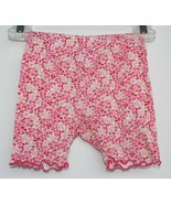 GYMBOREE 6-12 months Pink Floral Shorts 100% Cotton Ruffled edge EUC Vin... - £3.92 GBP