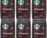 Starbucks Espresso Roast Dark Roast Whole Bean Coffee, 12 Ounce (Pack Of 6) - £31.87 GBP