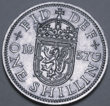 Great Britain Shilling, 1957 Gem Unc~Scottish Shield~Free Shipping - £4.77 GBP