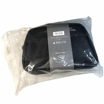 DELTA - TUMI Amenity Kit  Black Soft Side Case with Silver Logo, Kiehl&#39;s - $15.99