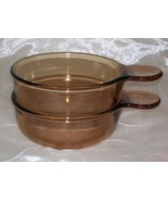 CORNING WARE PYREX VISION Amber GRAB IT Bowls V-150-B  Set of 2- No lids - $21.87 CAD