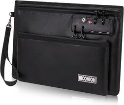 Fireproof Fiberglass Money Bag - Compact, Zippered, and Stylish Security - $57.37