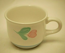 Tableworks Stoneware Pink Tulip Floral Mug Hot Chocolate Cup Japan - £11.84 GBP