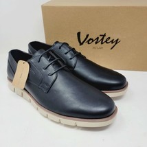 Vostey Men&#39;s Oxfords Sz 9.5 M Black Casual Dress Shoes BMY641 - $28.87