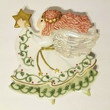 Fitz & Floyd Christmas Plate Moonbeams Angel Star Canape Cookie Celestial MINT - $14.99