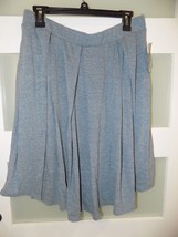 LuLaRoe Madison Skirt Pockets Pleated Blue Heathered Size L Women&#39;s NEW - £23.07 GBP