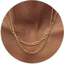 Paperclip Chain Link Necklace - £21.78 GBP