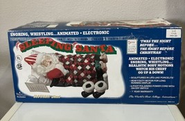 Vintage 1992 Telco Motion-ettes Sleeping Santa Claus Animated Snoring Boxed - £36.95 GBP