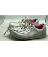 R_Womens Dexter Bowling sneakers Size 12M(B) White and pink with logo - $24.60 CAD