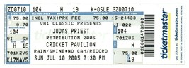 Judas Priest Concert Ticket Stub Juillet 10 2005 Phœnix Arizona - £27.85 GBP