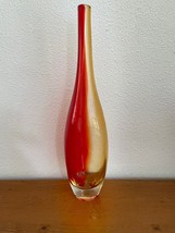 RARE FLORIS MEYDAM LEERDAM ART GLASS BOTTLE VASE 1950 DUTCH - $249.00