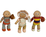 3 VINTAGE 1984 CABBAGE PATCH KIDS PVC FIGURES BOYS W FOOTBALLS BABY W BO... - $26.13