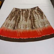 CJ Banks by Christopher & Banks Women's Sz 20W Brown/Orange A-Line Pull-On Skirt image 10